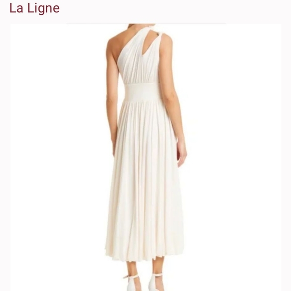New La Linge one shoulder cut out midi dress XS - Picture 3 of 5